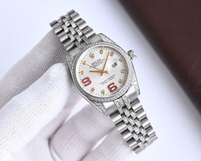Rolex Datejust 904L Steel Imporeted Mechanical Movement Silver Strap Women Replica Watch
